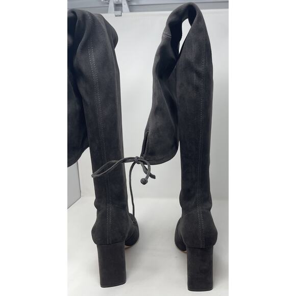 Stuart Weitzman Tipland Gray Suede Over the Knee-High Boots 9.5 - Picture 11 of 15
